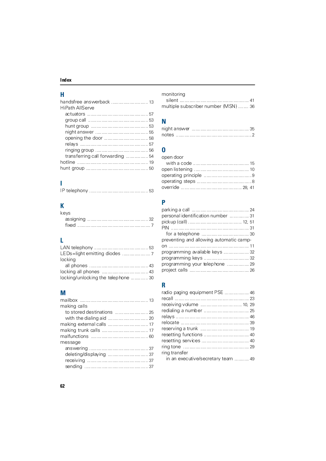 Siemens 3000 operating instructions HiPath AllServe 