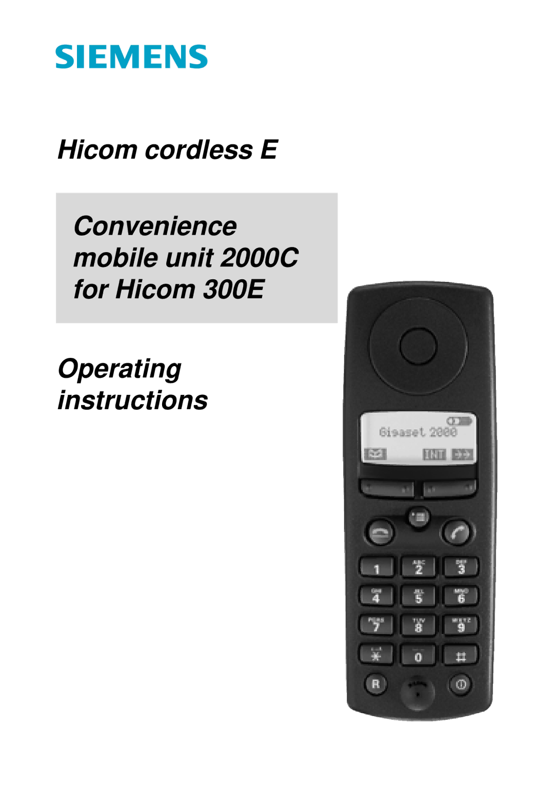 Siemens 300E operating instructions 