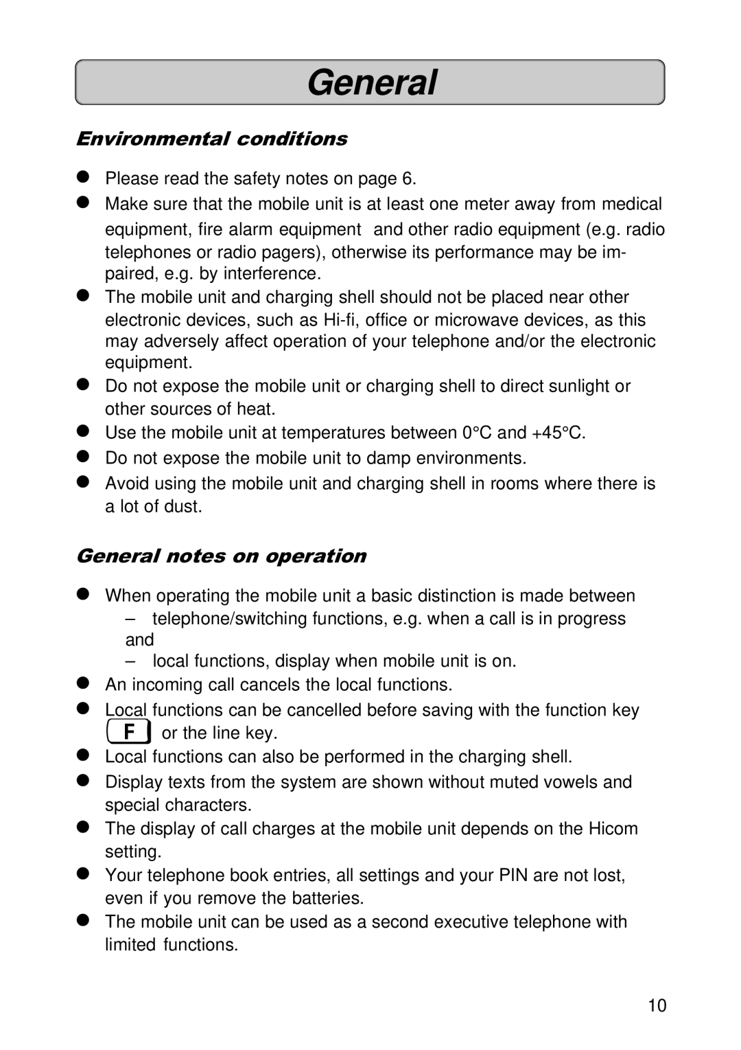 Siemens 300E operating instructions Environmental conditions, General notes on operation 