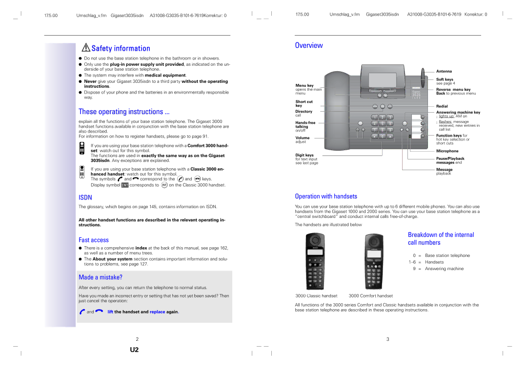 Siemens 3035isdn Overview, These operating instructions 