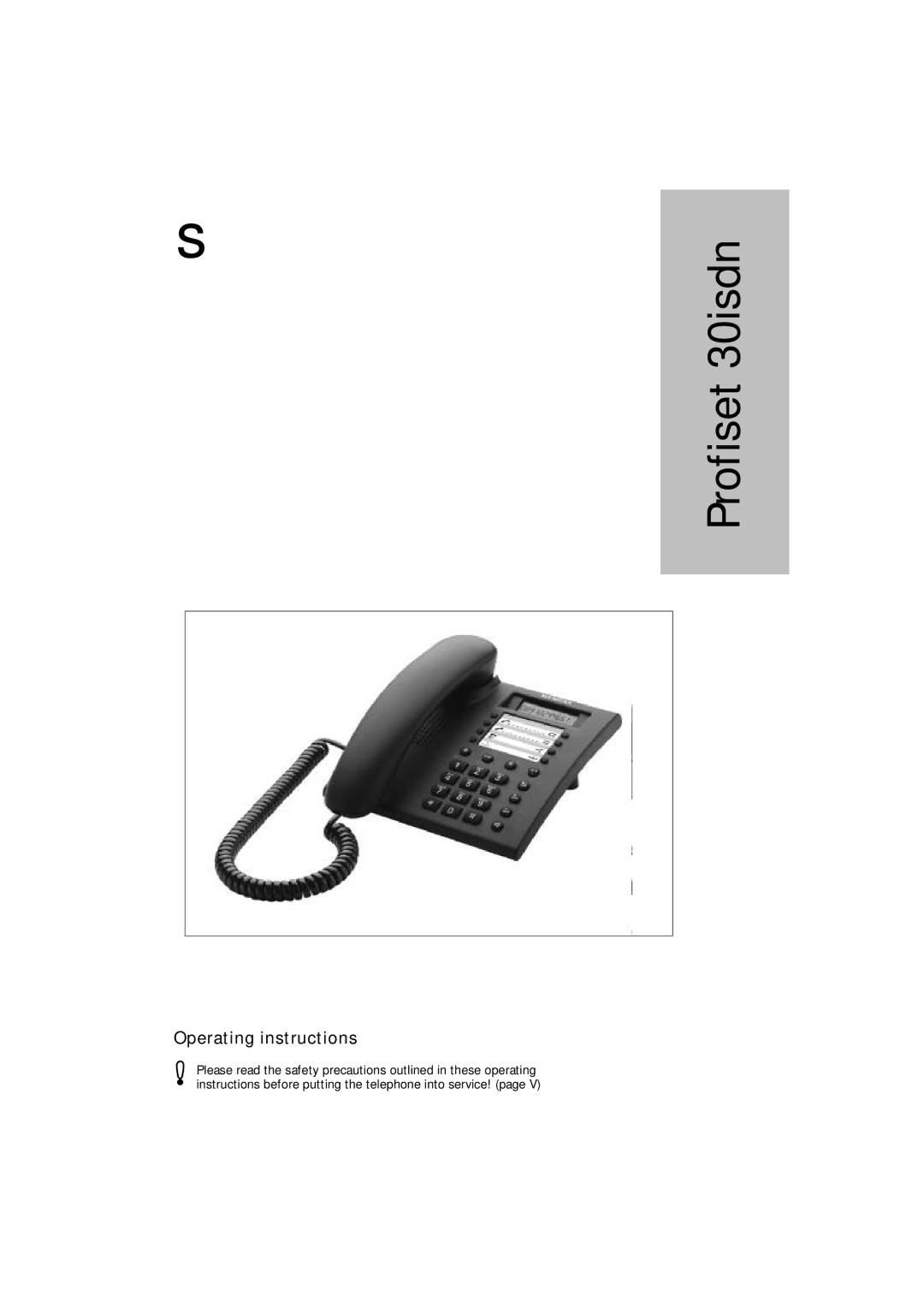 Siemens 30ISDN operating instructions Profiset 30isdn 