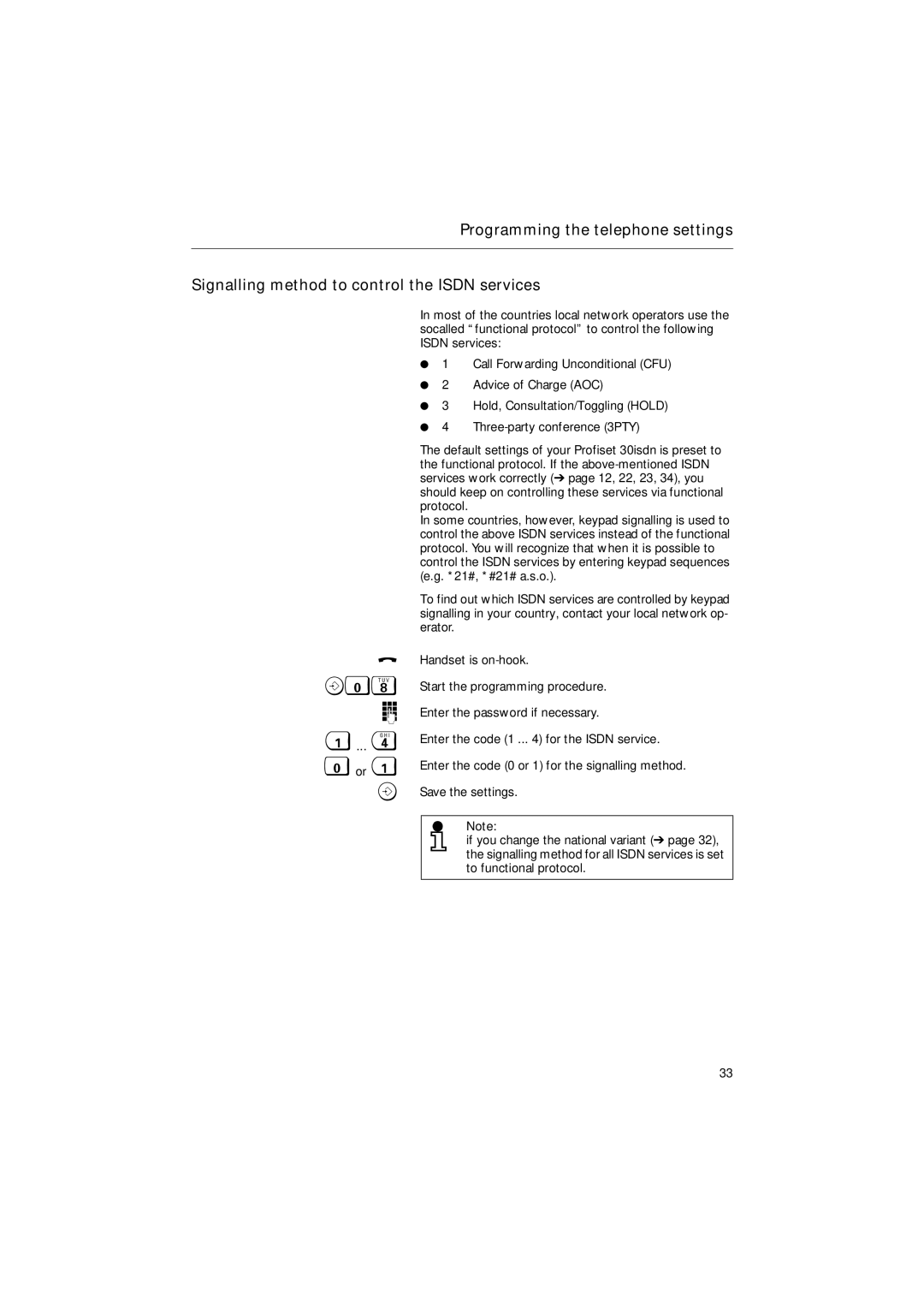 Siemens 30ISDN operating instructions 