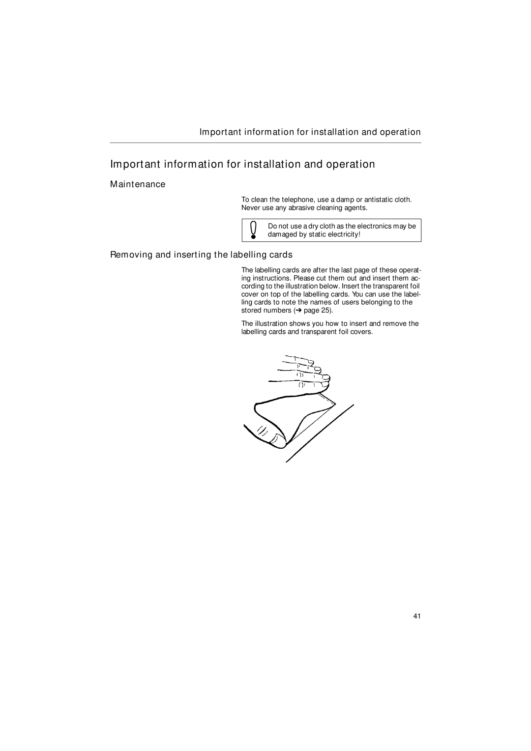 Siemens 30ISDN operating instructions Important information for installation and operation, Maintenance 