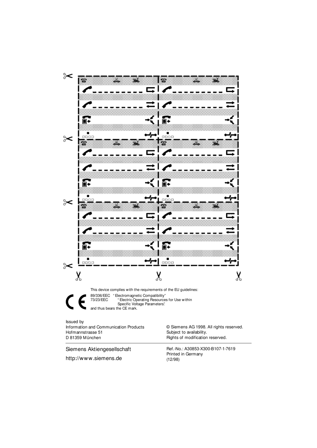 Siemens 30ISDN operating instructions Siemens Aktiengesellschaft 