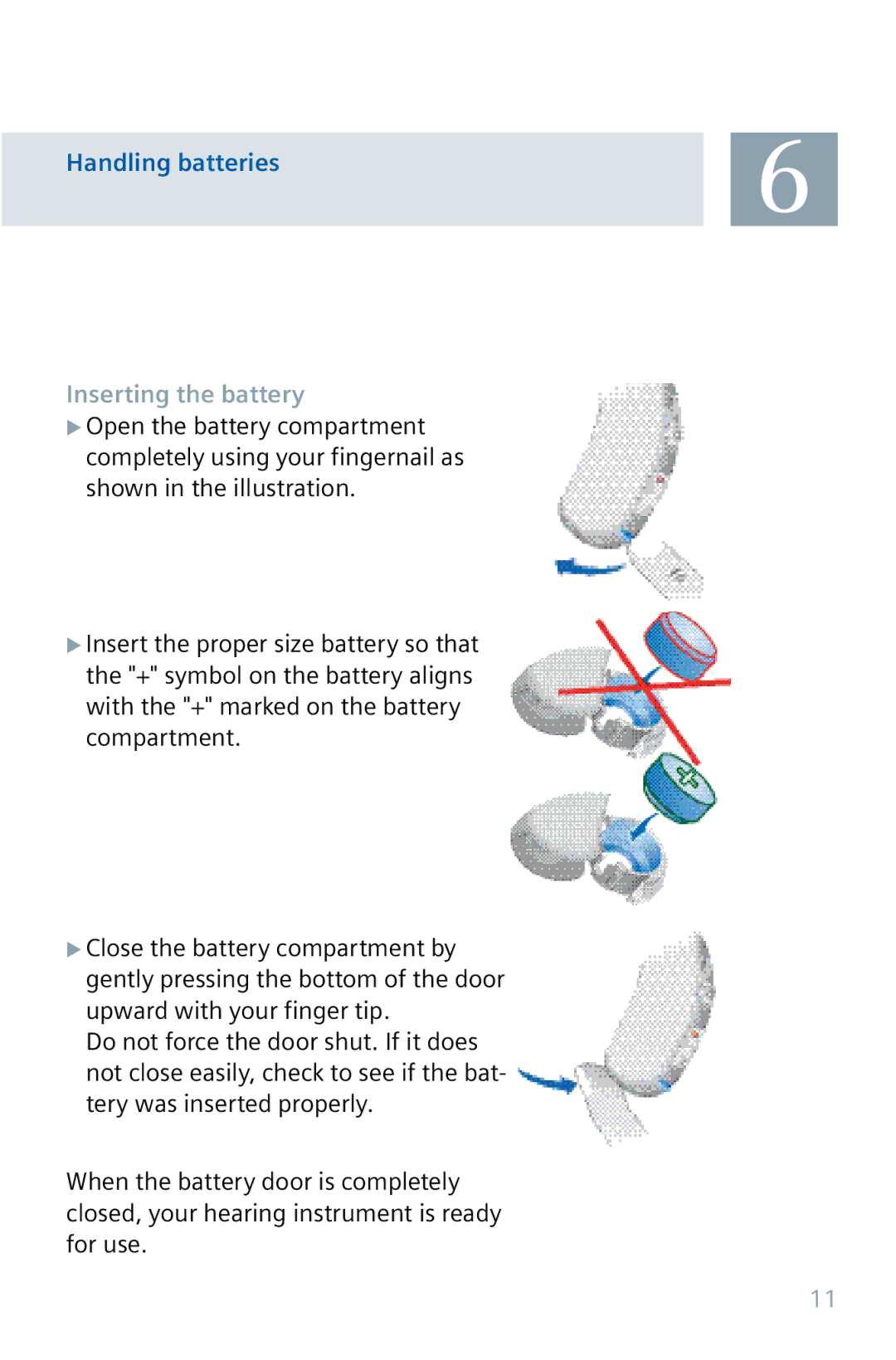 Siemens 32 manual Inserting the battery 