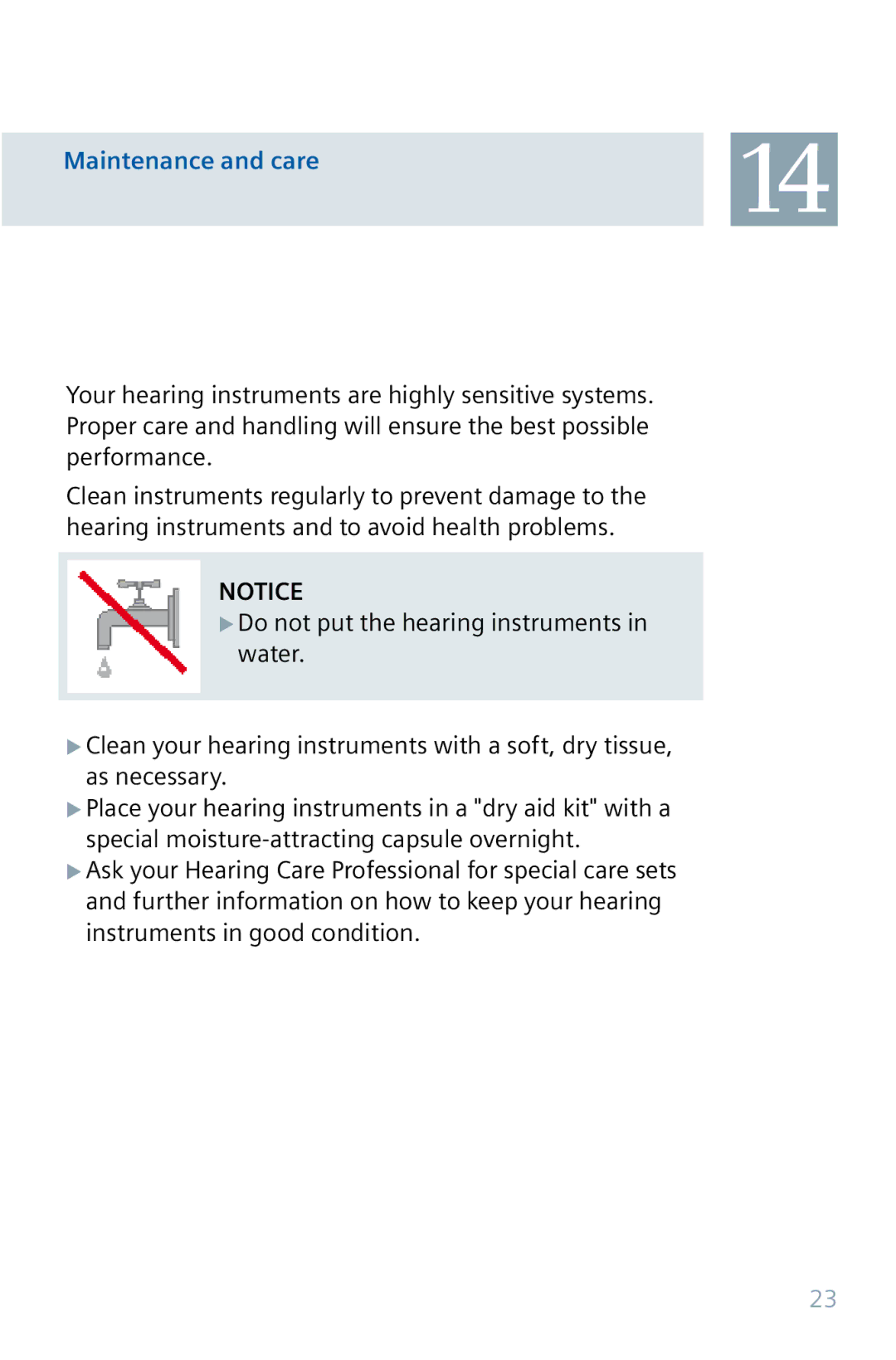 Siemens 32 manual Maintenance and care 