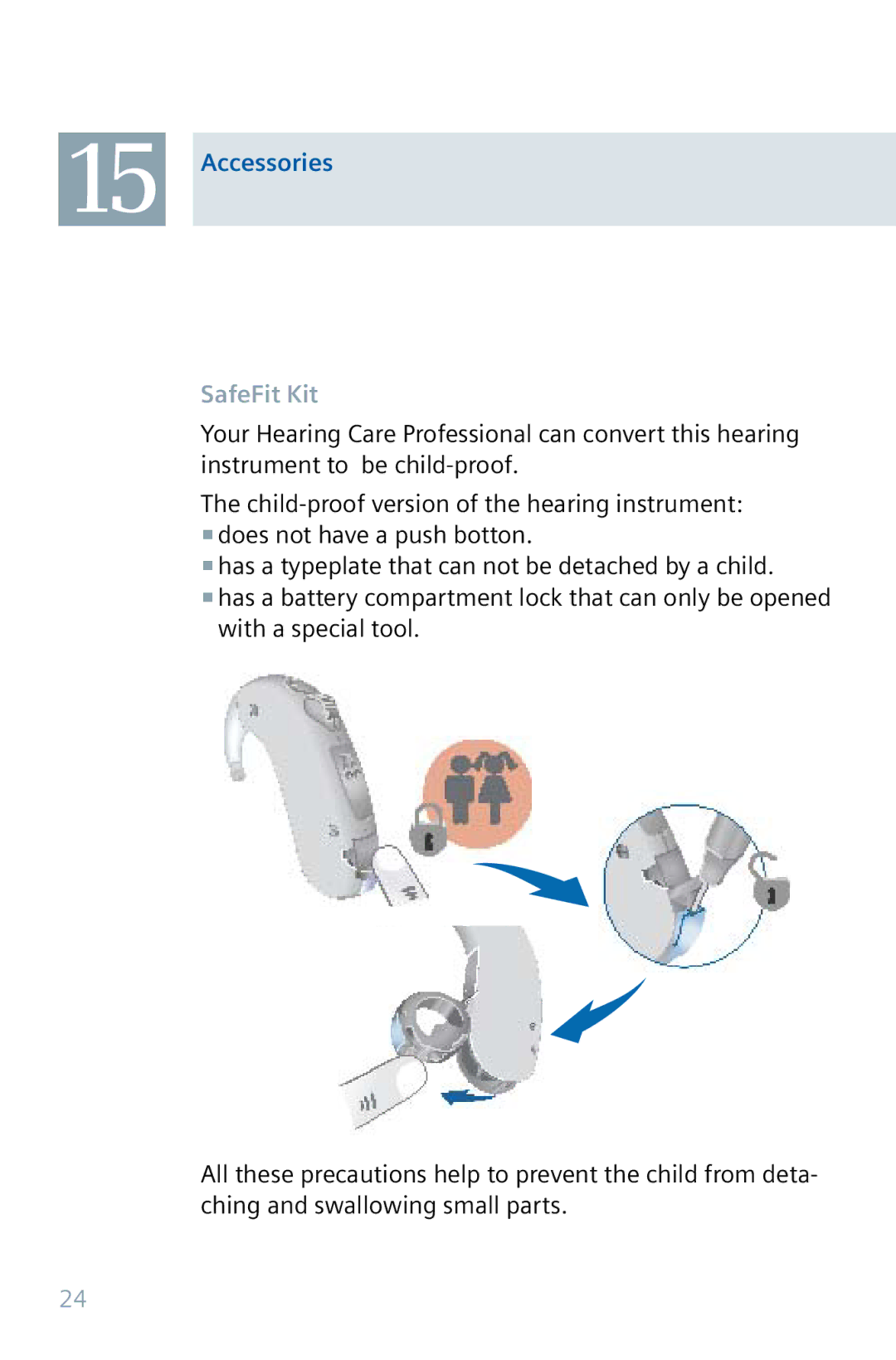 Siemens 32 manual Accessories, SafeFit Kit 