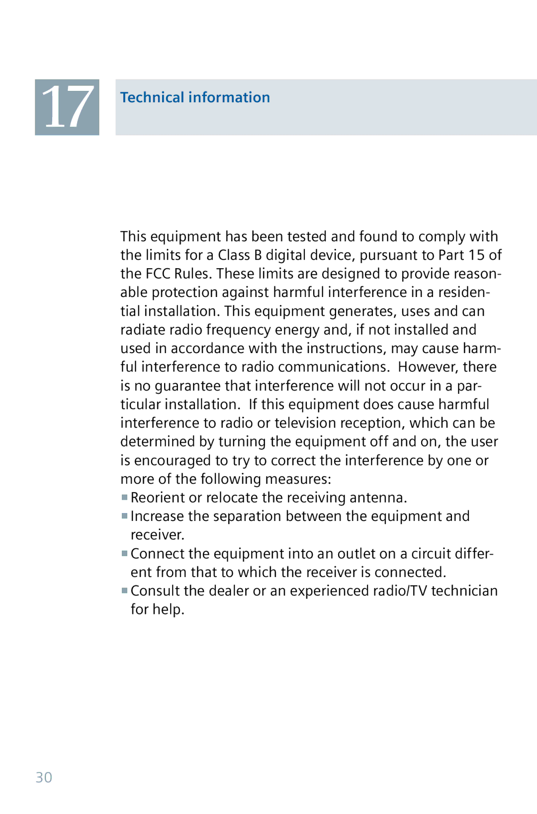 Siemens 32 manual Technical information 