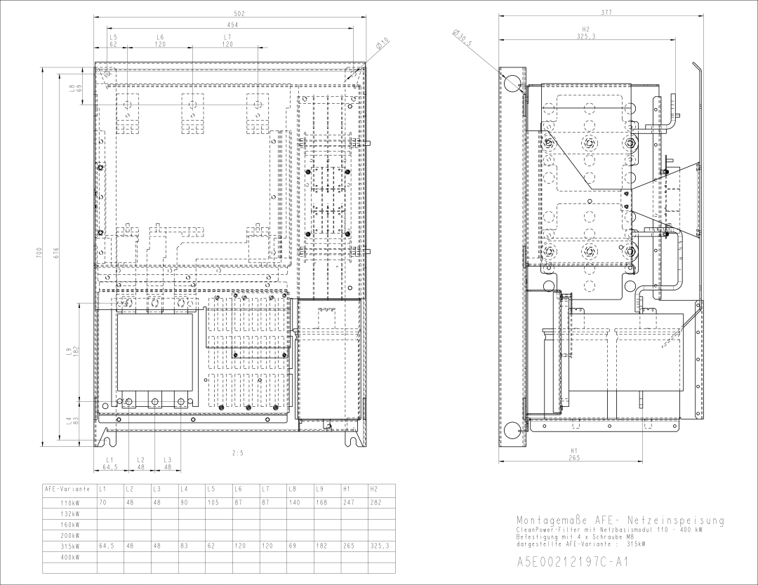 Siemens 400 V / 210...590 A operating instructions 