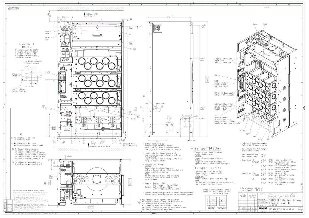 Siemens 400 V / 210...590 A operating instructions 