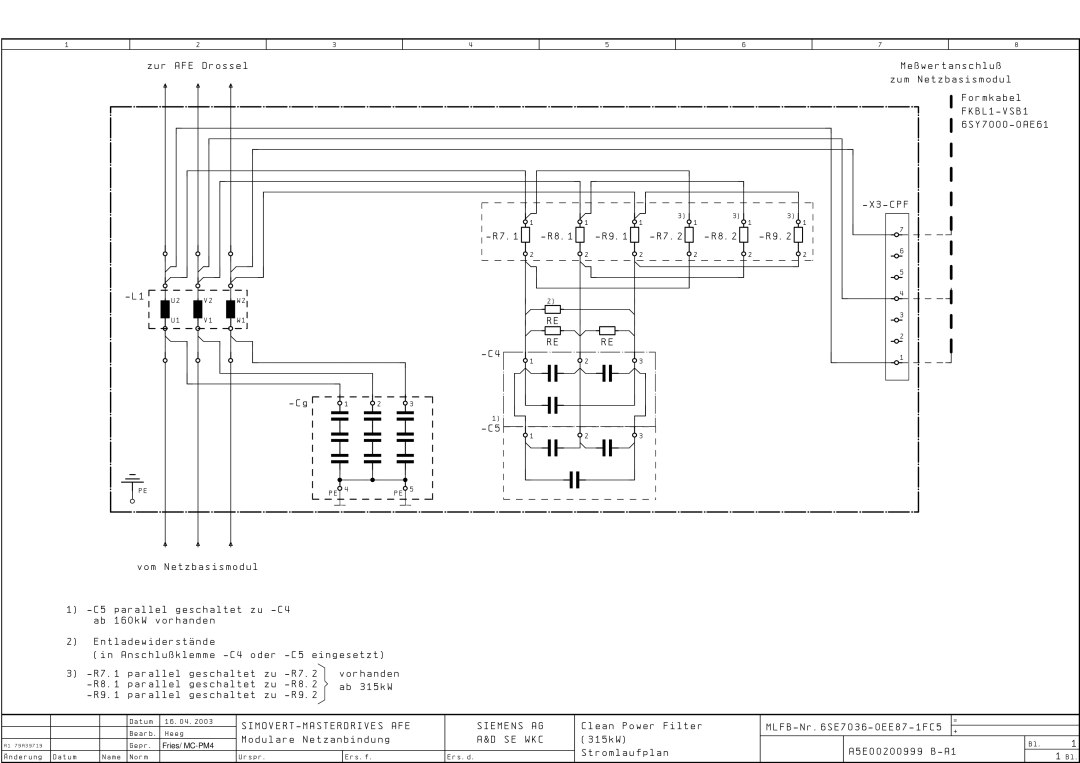 Siemens 400 V / 210...590 A operating instructions FKBL1-VSB1 