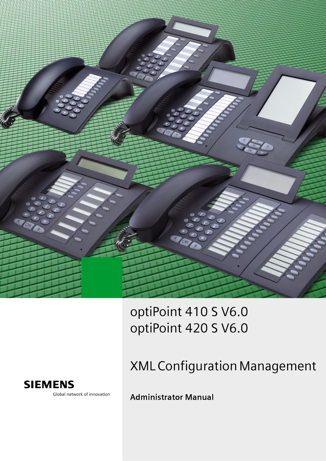 Siemens 420 S V6.0, 410 S V6.0 manual Administrator Manual 