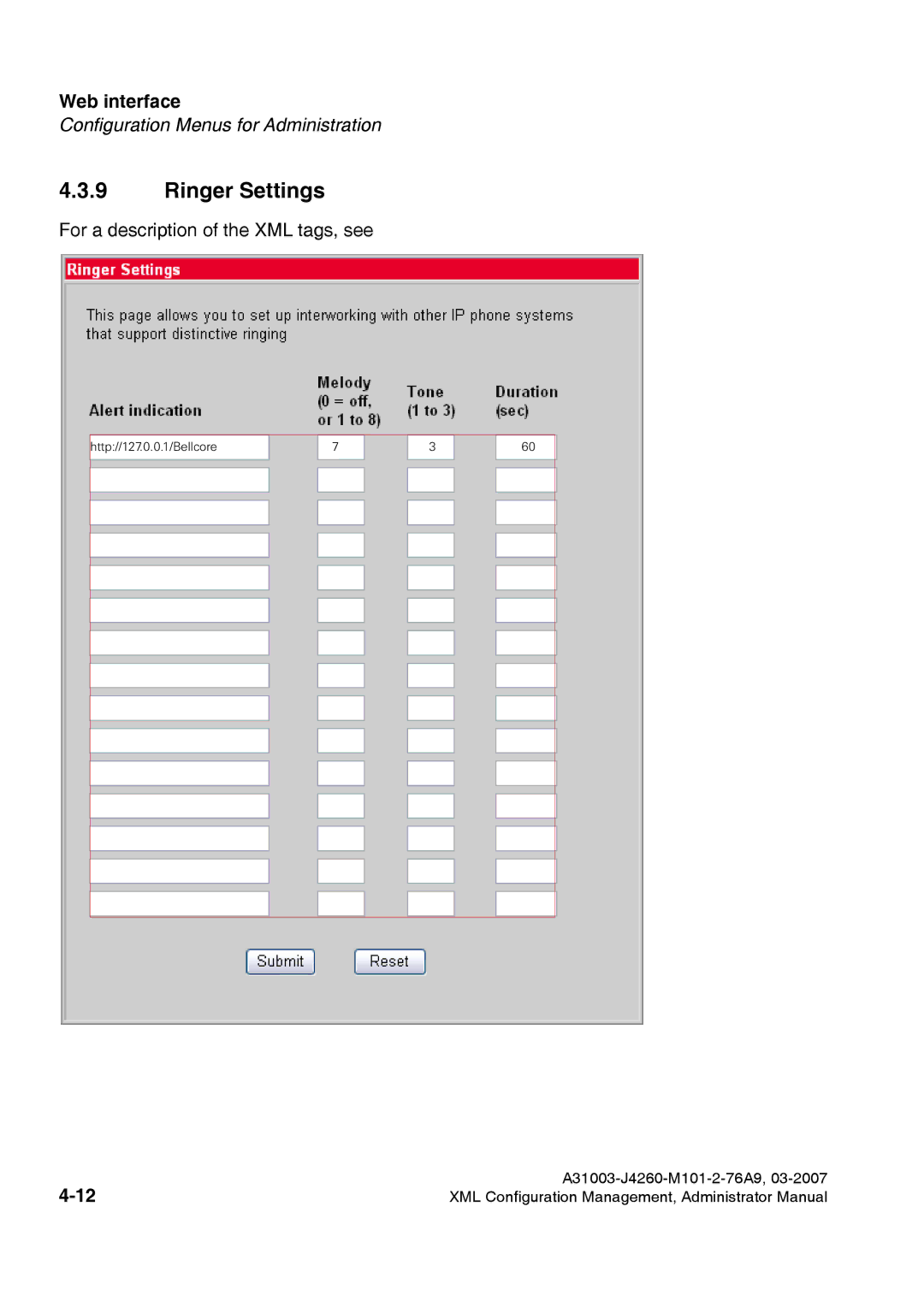 Siemens 420 S V6.0, 410 S V6.0 manual Http//127.0.0.1/Bellcore 