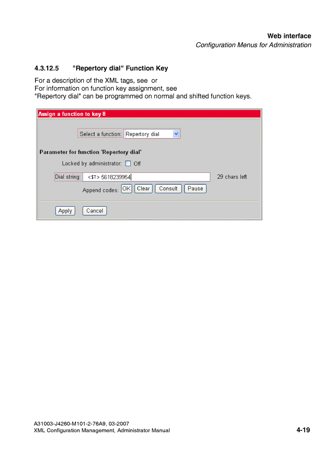 Siemens 410 S V6.0, 420 S V6.0 manual Repertory dial Function Key 