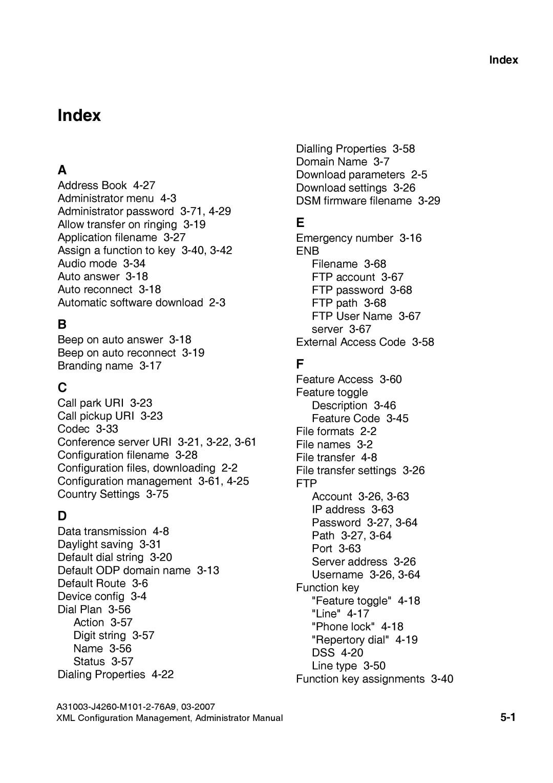 Siemens 410 S V6.0, 420 S V6.0 manual Index 