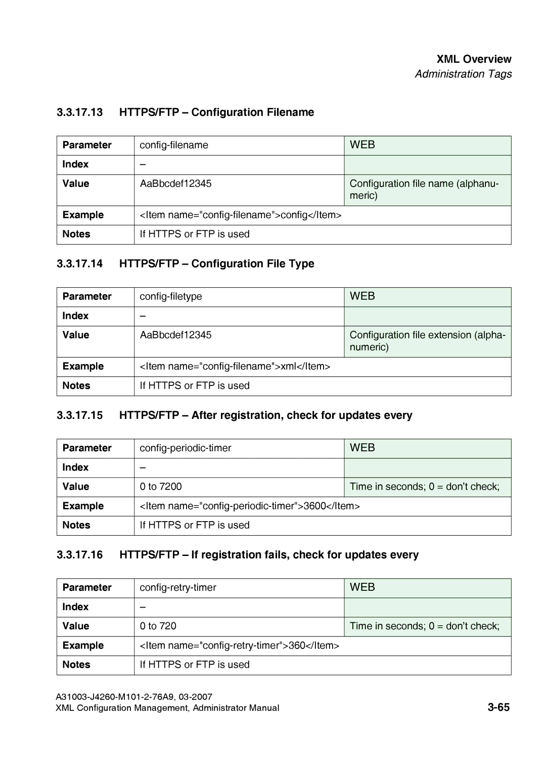 Siemens 410 S V6.0, 420 S V6.0 manual HTTPS/FTP Configuration Filename, HTTPS/FTP Configuration File Type 