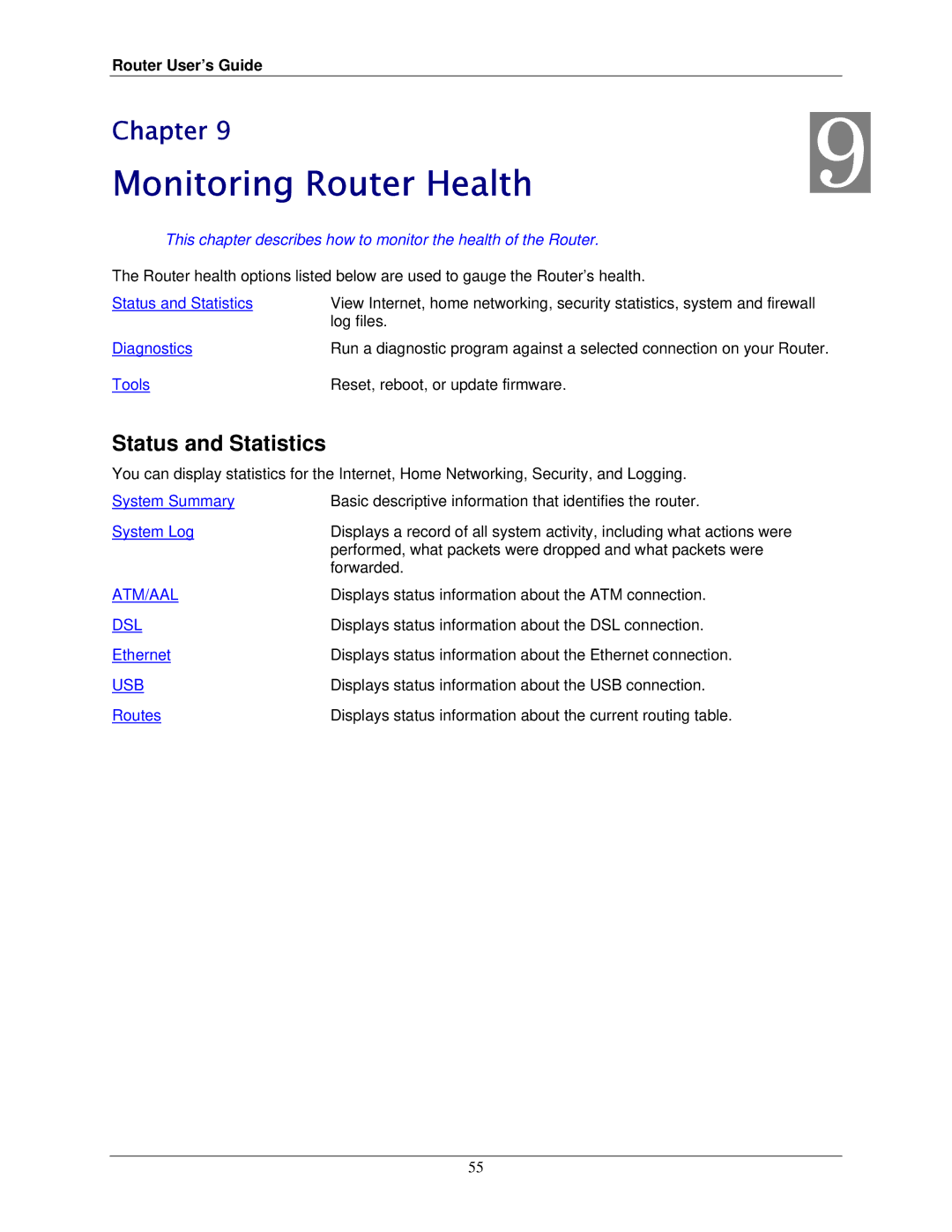 Siemens 4100 Series, 4200 Series manual Monitoring Router Health, Status and Statistics 