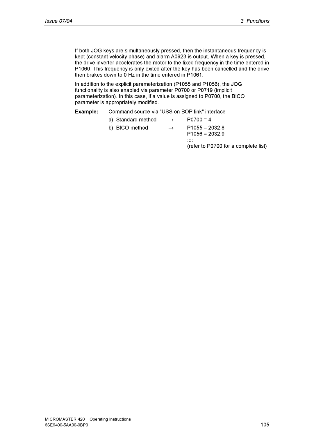 Siemens 420 manual 105 