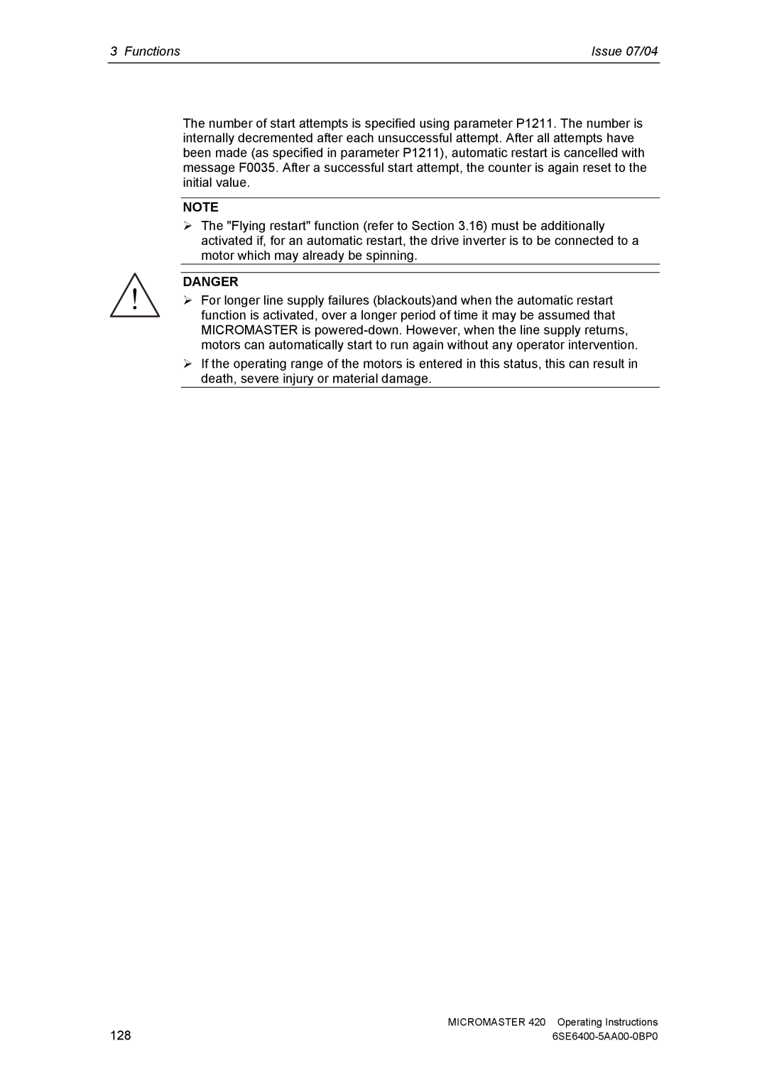 Siemens 420 manual 128 