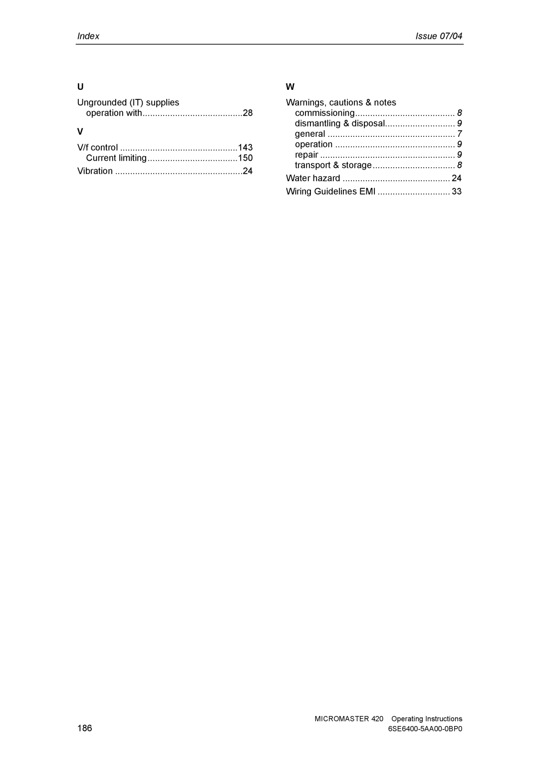 Siemens 420 manual Ungrounded IT supplies 