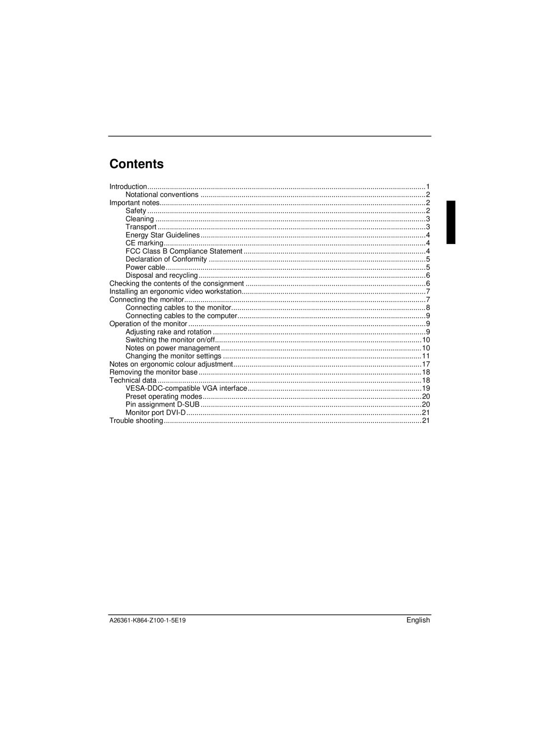 Siemens 463V FA manual Contents 