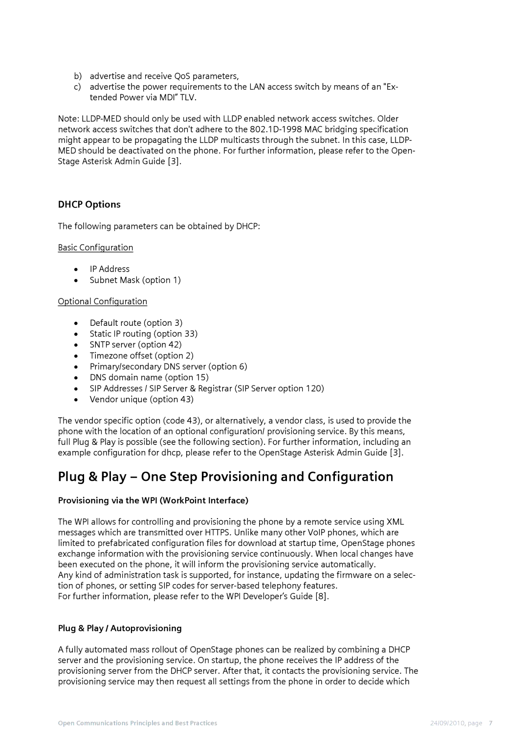 Siemens 50 manual Plug & Play One Step Provisioning and Configuration, Provisioning via the WPI WorkPoint Interface 