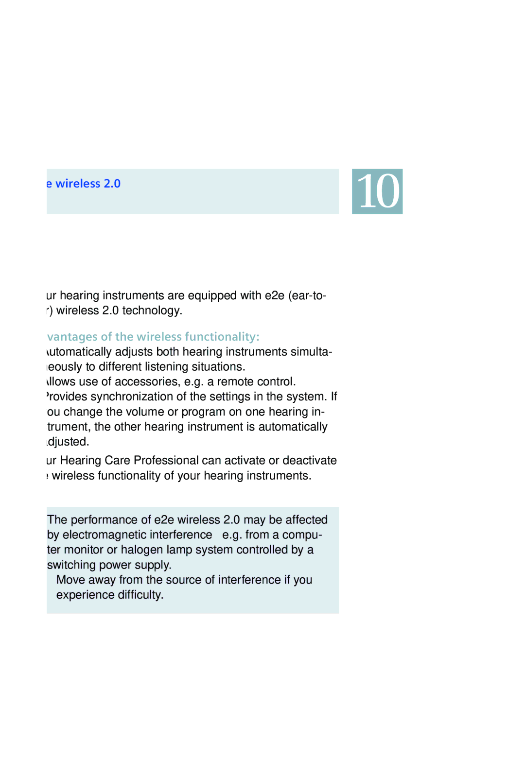 Siemens 700, 500 manual E2e wireless, Advantages of the wireless functionality 