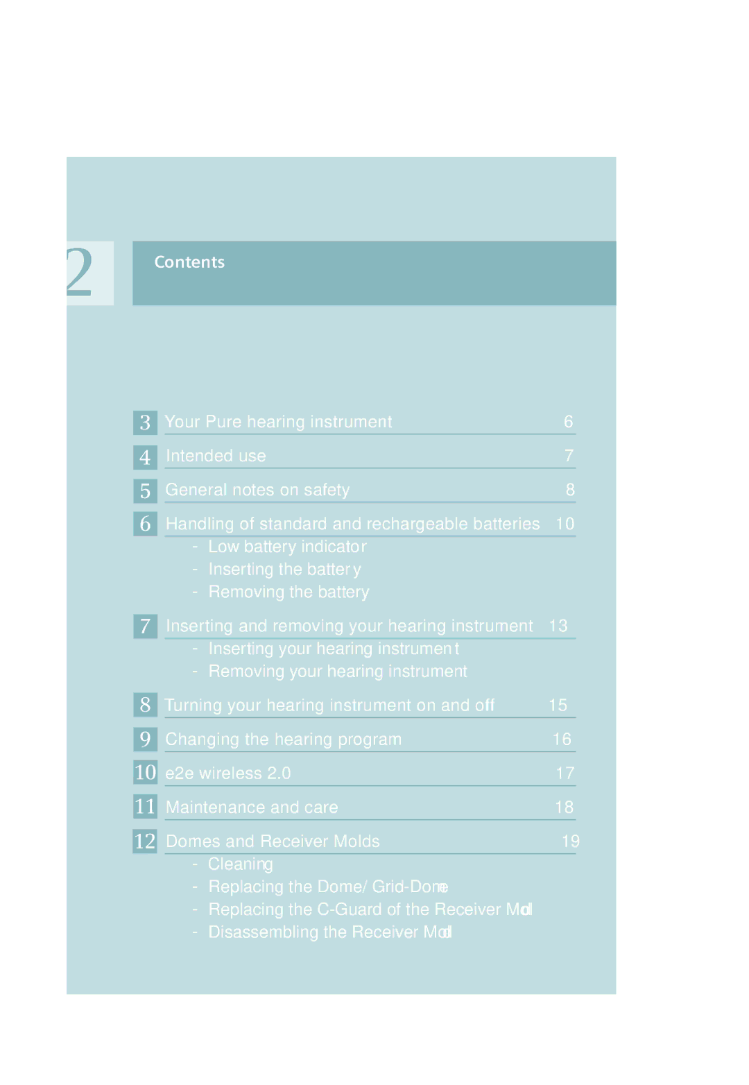 Siemens 500, 700 manual Contents 