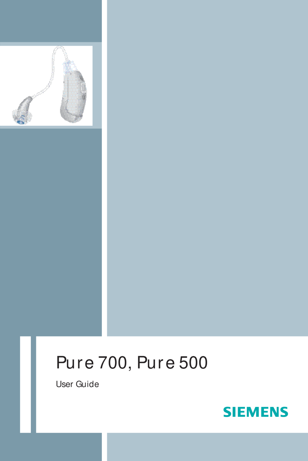Siemens 700, 500 manual User Guide, Pure 