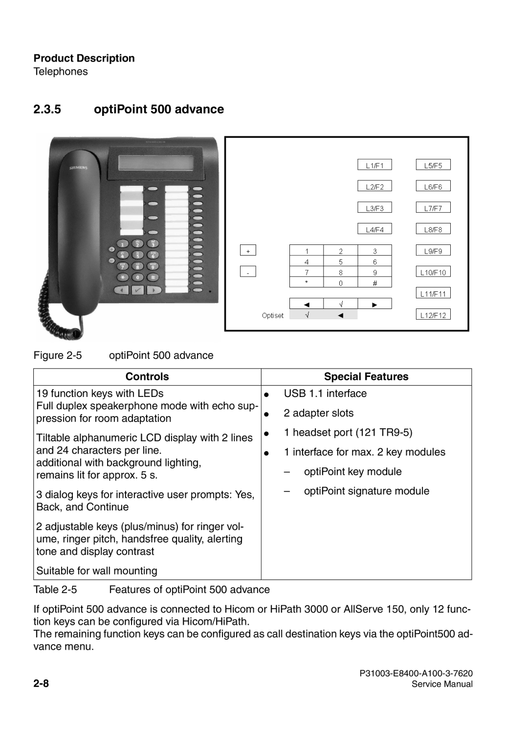 Siemens service manual OptiPoint 500 advance 