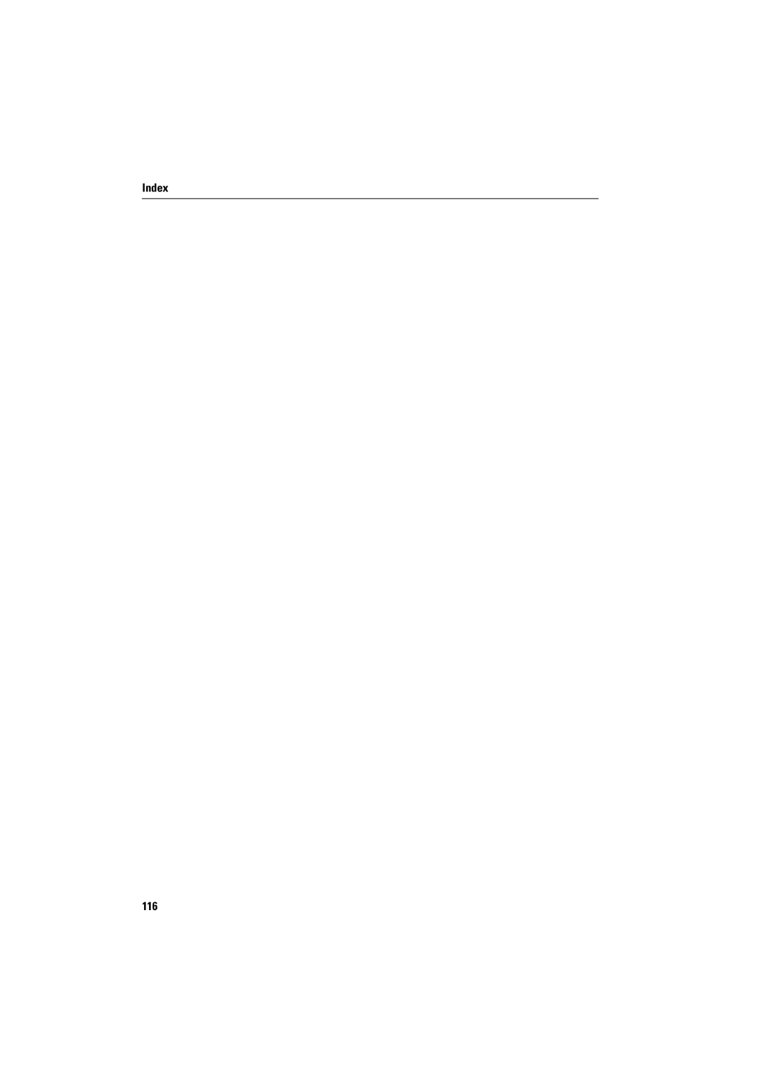 Siemens 5000 RSM operating instructions Index 116 