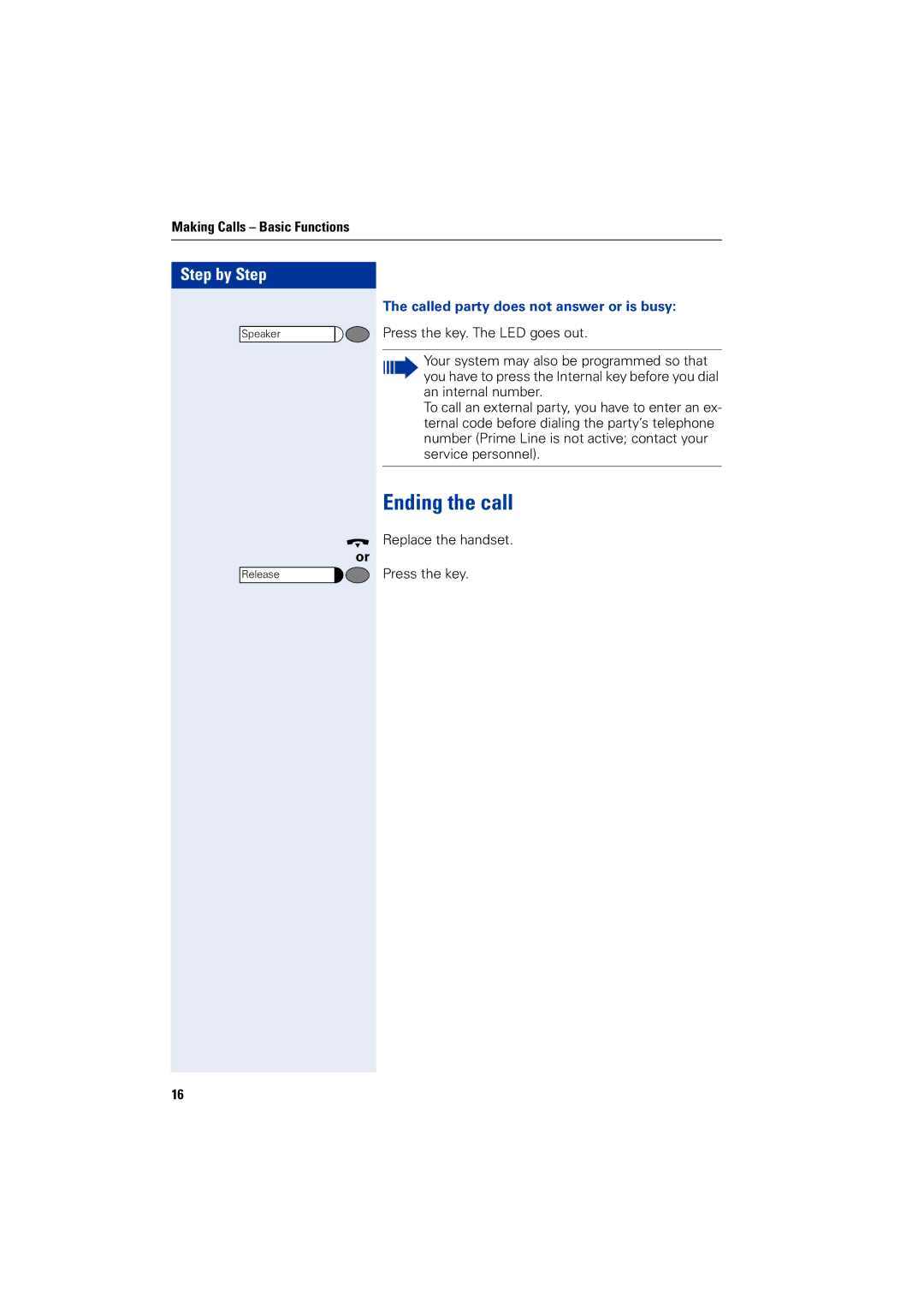 Siemens 5000 RSM operating instructions Ending the call 