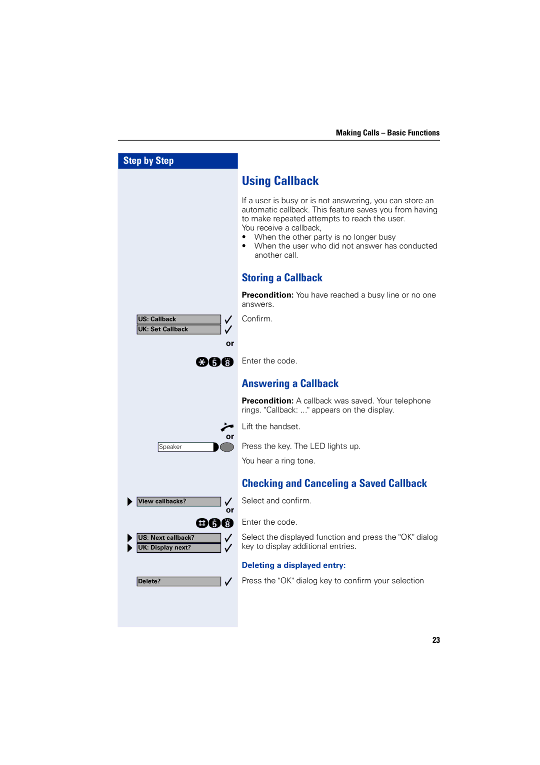 Siemens 5000 RSM operating instructions Using Callback, Storing a Callback, Answering a Callback, Qil, Ril 