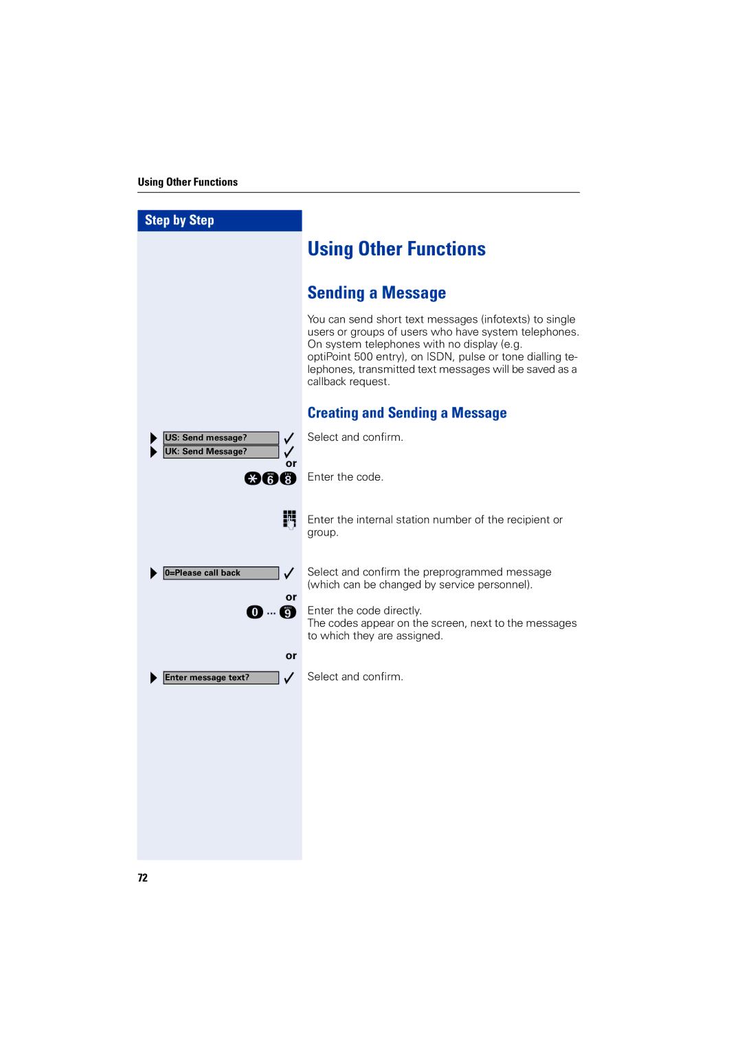 Siemens 5000 RSM operating instructions Using Other Functions, Creating and Sending a Message, Qjl 