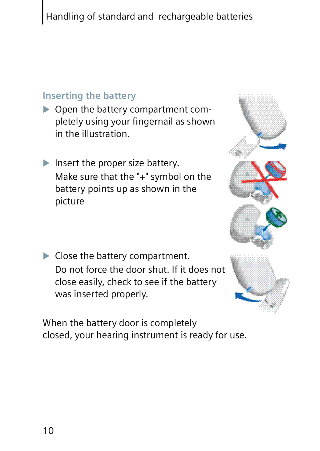 Siemens 501, 701 manual Inserting the battery 