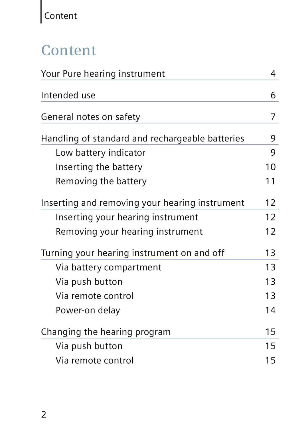 Siemens 501, 701 manual Content 