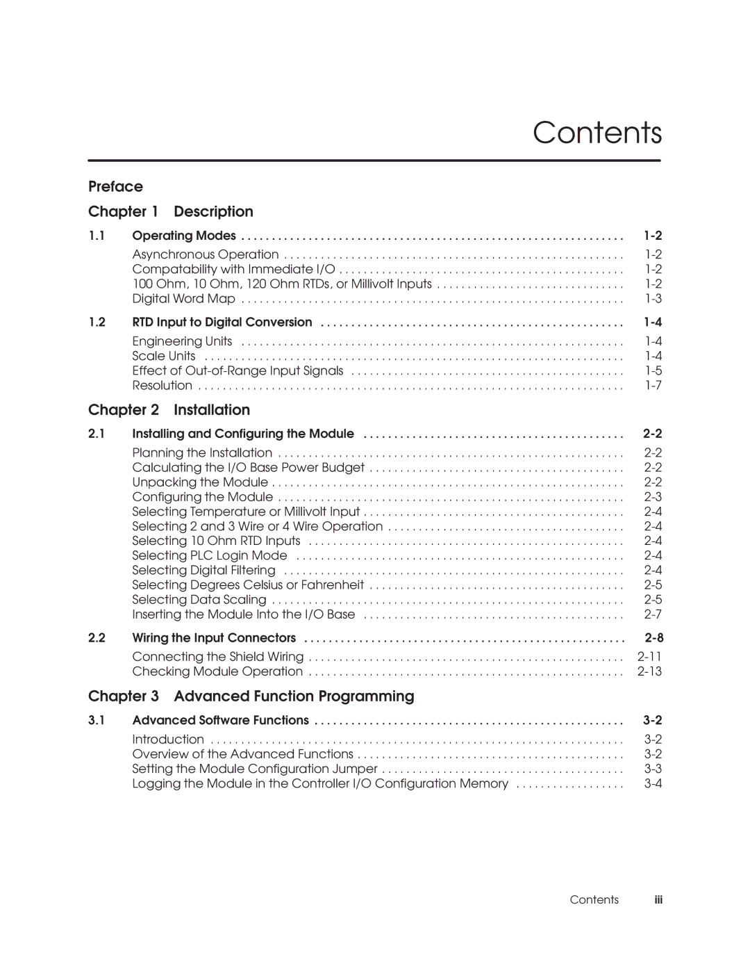 Siemens 505-2557 installation and operation guide Contents 