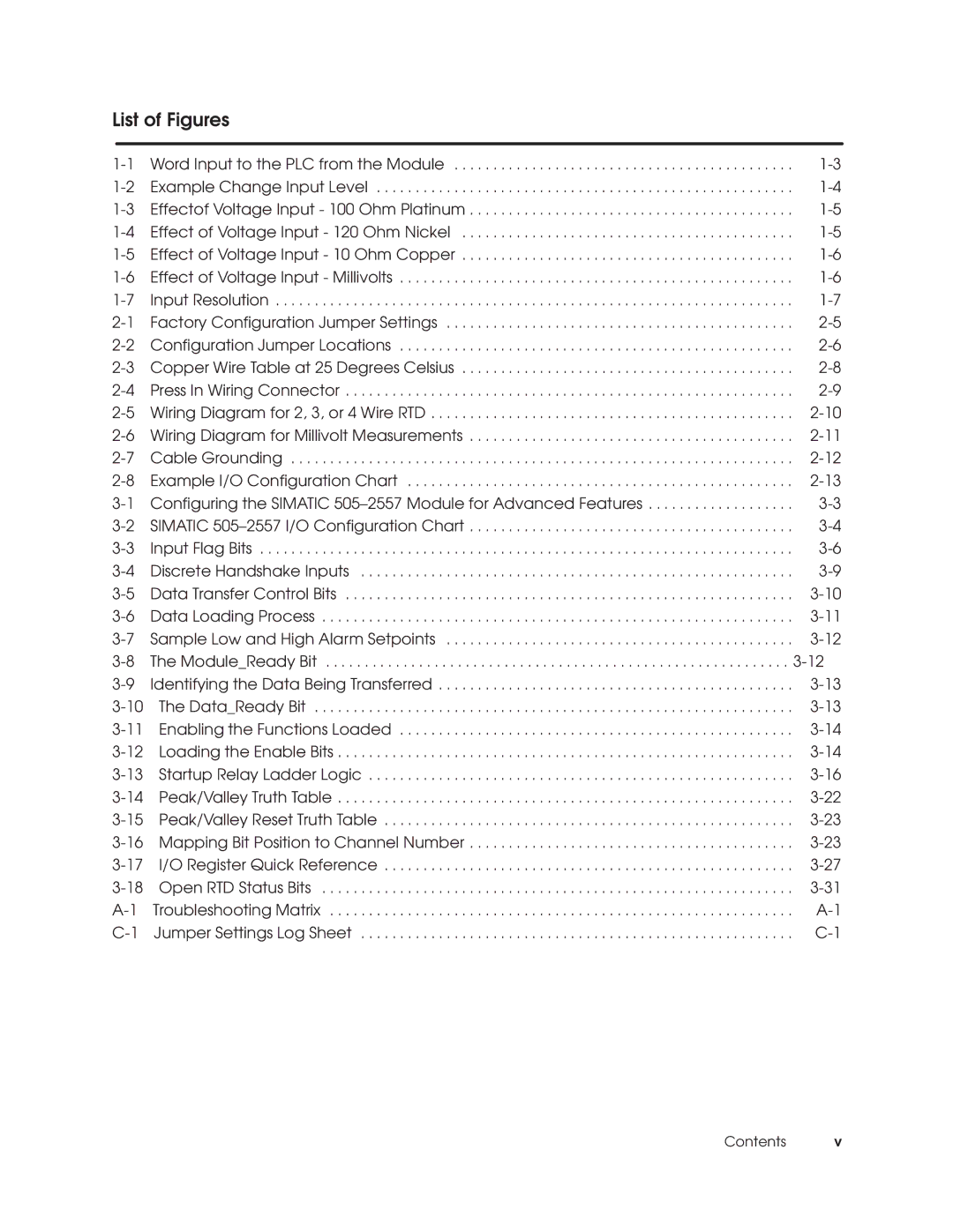 Siemens 505-2557 installation and operation guide List of Figures 