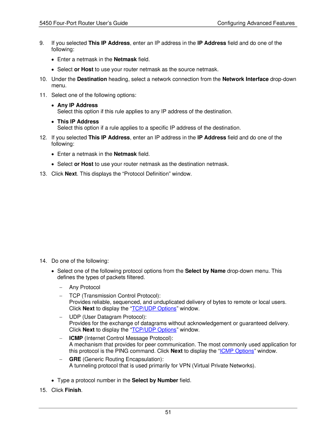 Siemens 5450 manual Any IP Address 