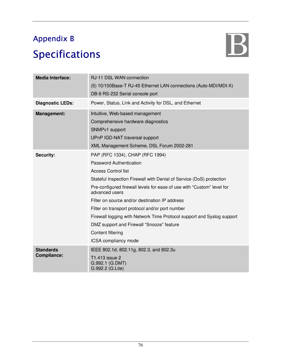 Siemens 5450 manual Specifications 