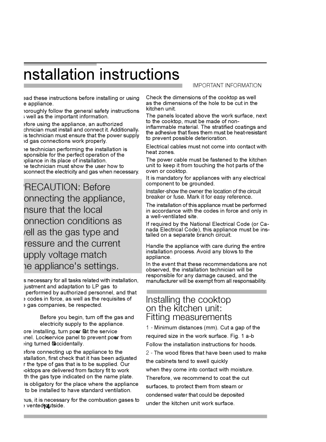 Siemens 5551 manual Installation instructions, Important Information 