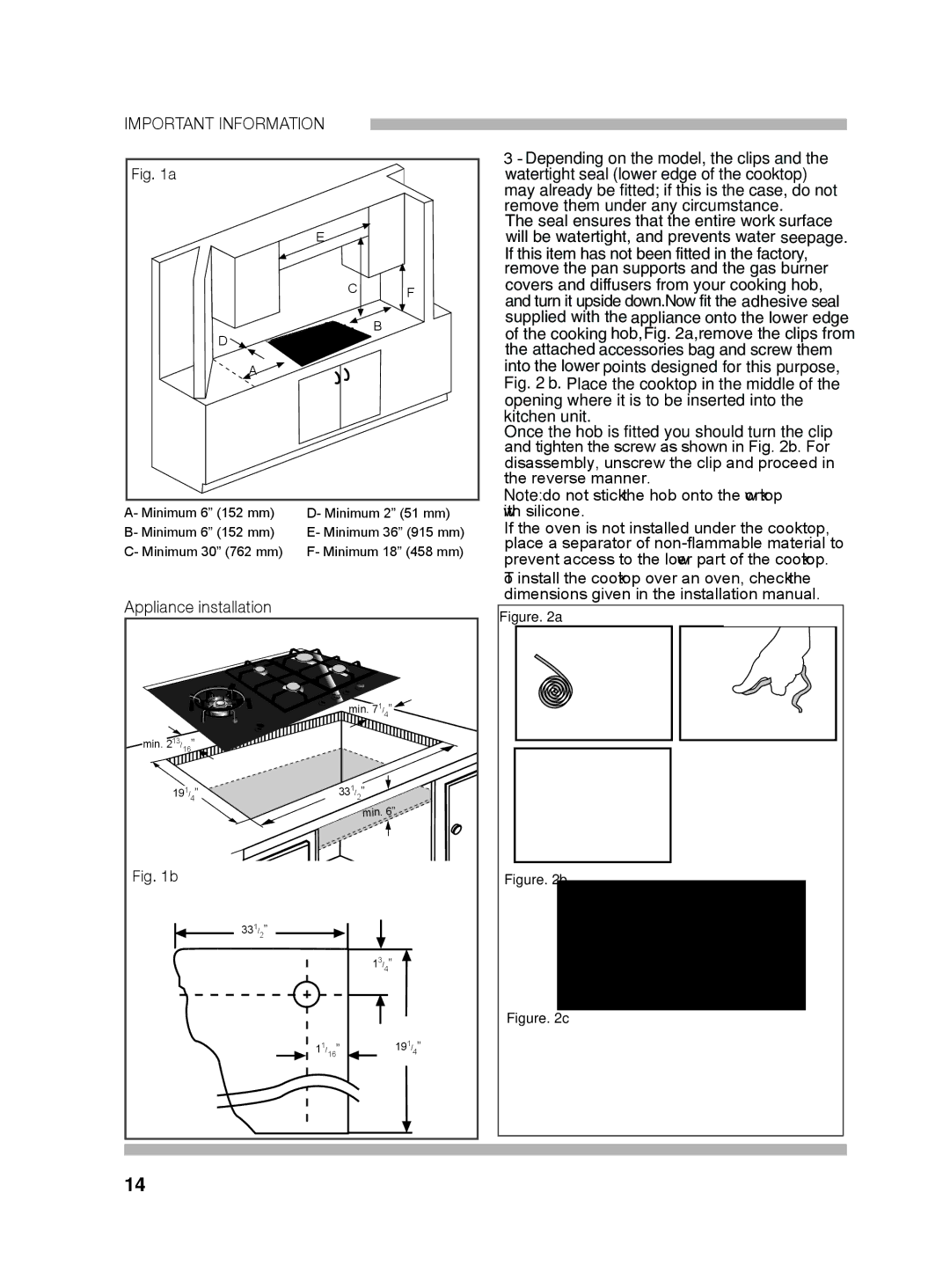 Siemens 5551 manual Requirements for the cabinet, Appliance installation 