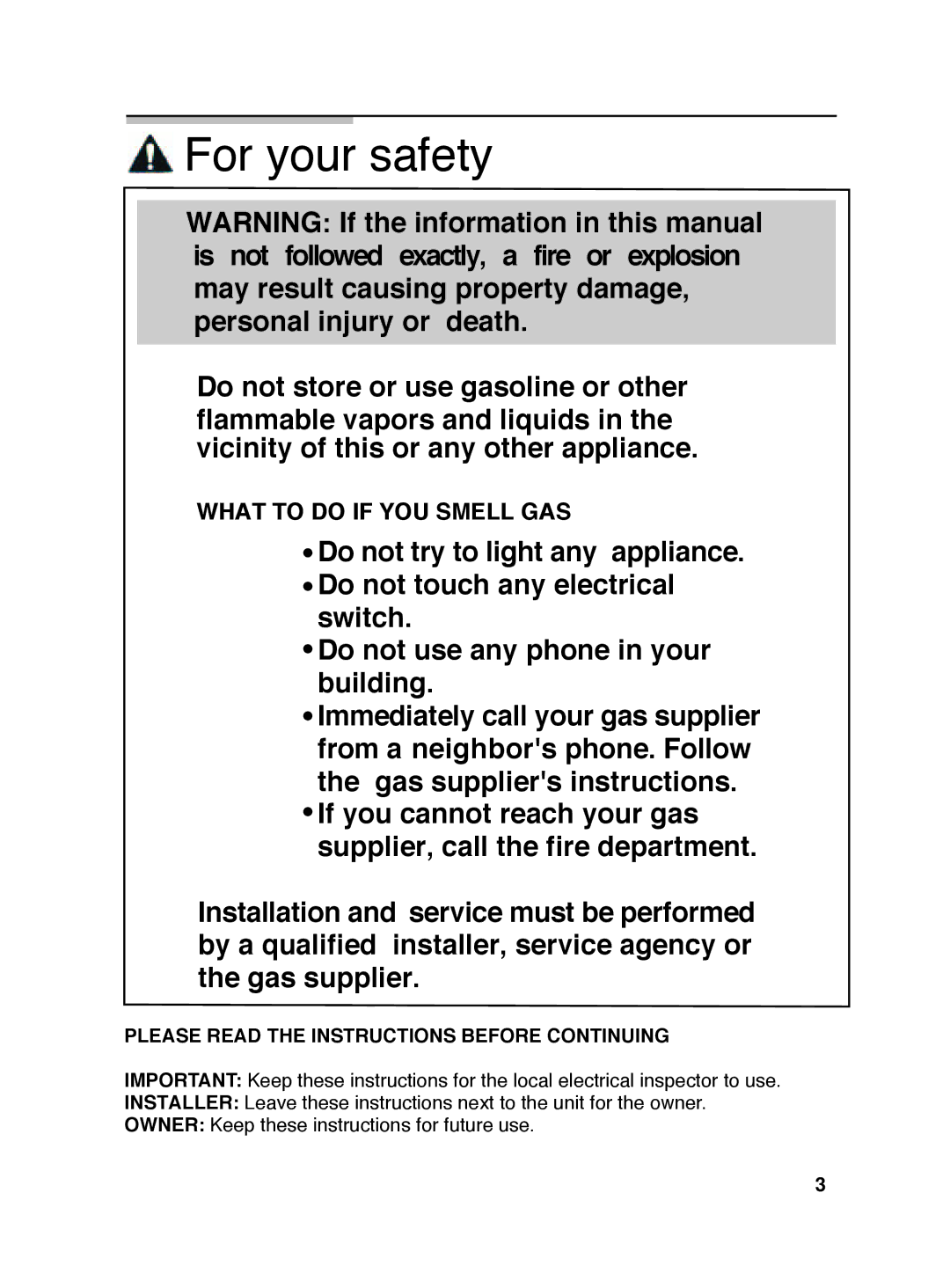 Siemens 5551 manual For your safety, Please Read the Instructions Before Continuing 