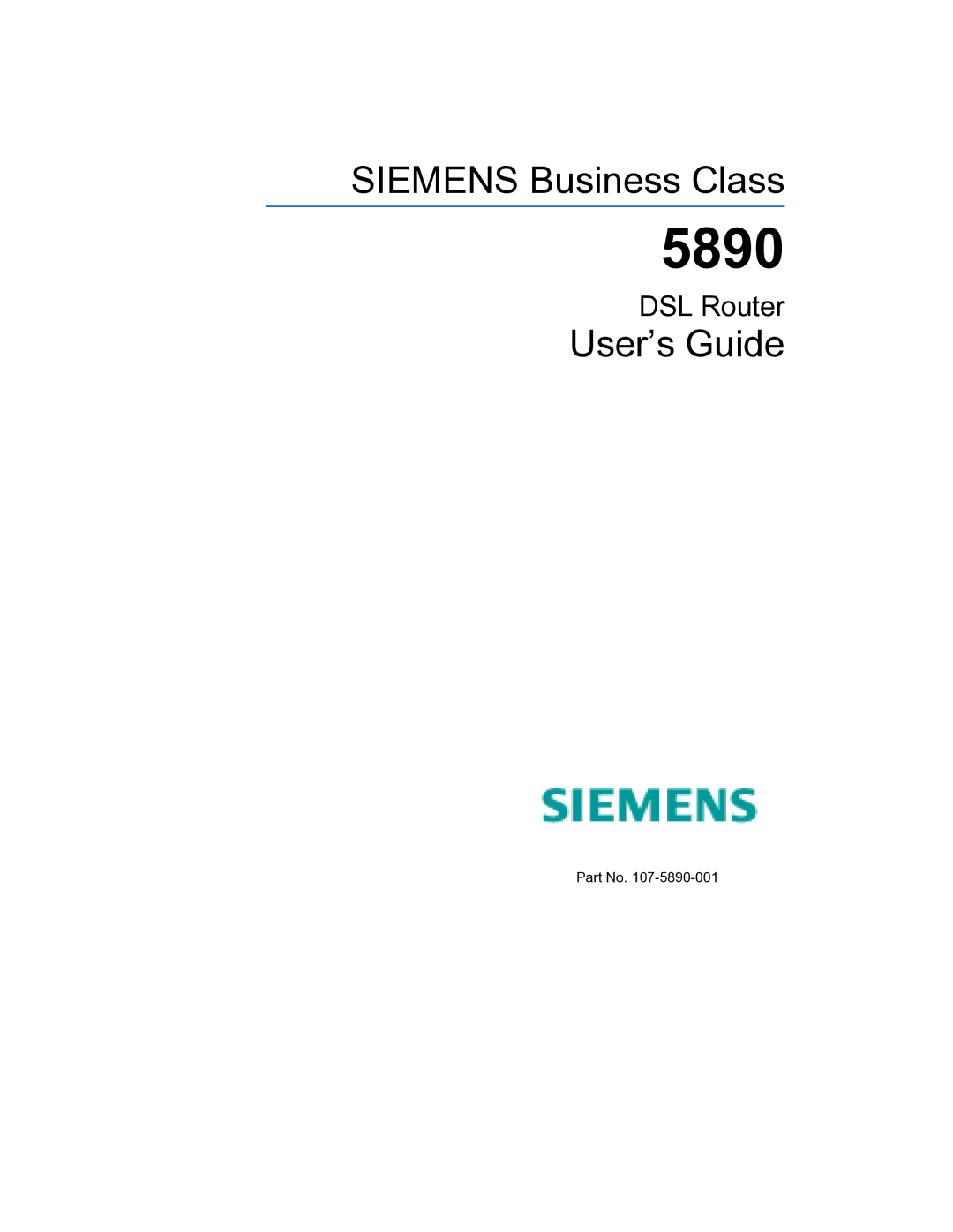 Siemens 5890 manual 