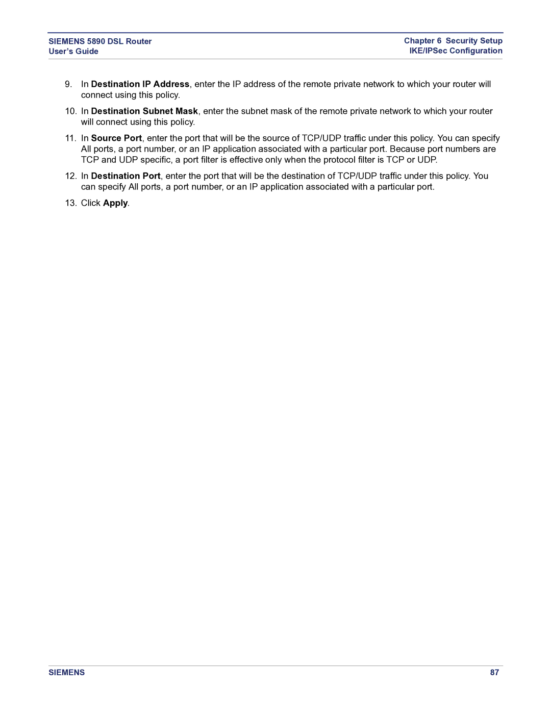 Siemens 5890 manual Siemens 