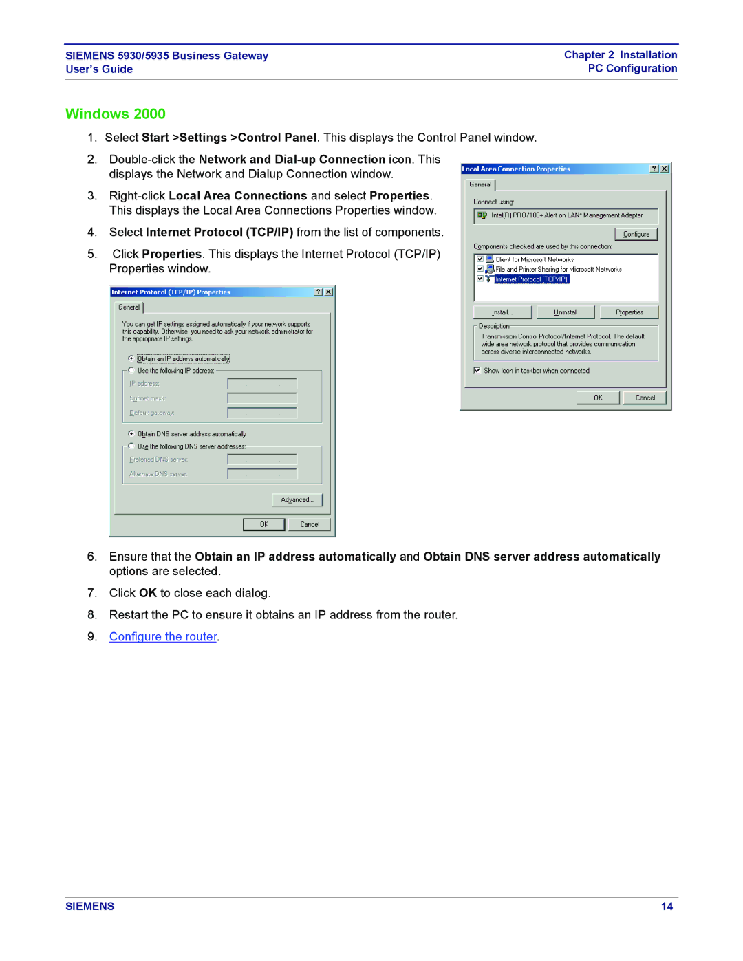 Siemens 5935, 5930 manual Windows 