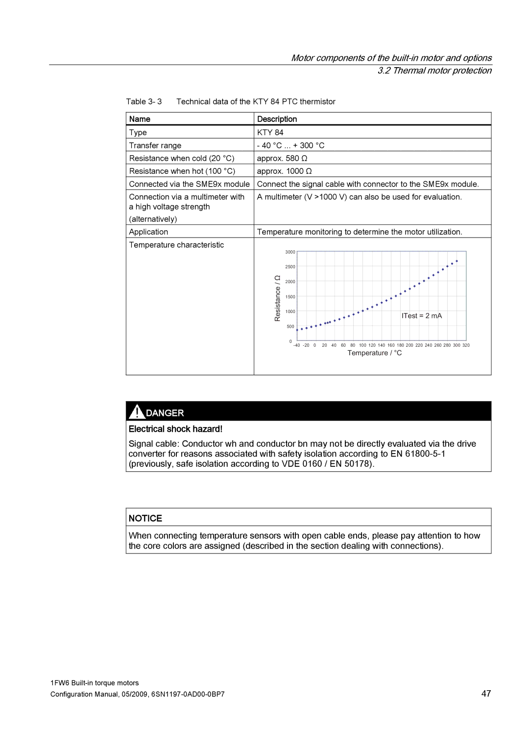 Siemens 611 configurationmanual Thermal motor protection, Electrical shock hazard 