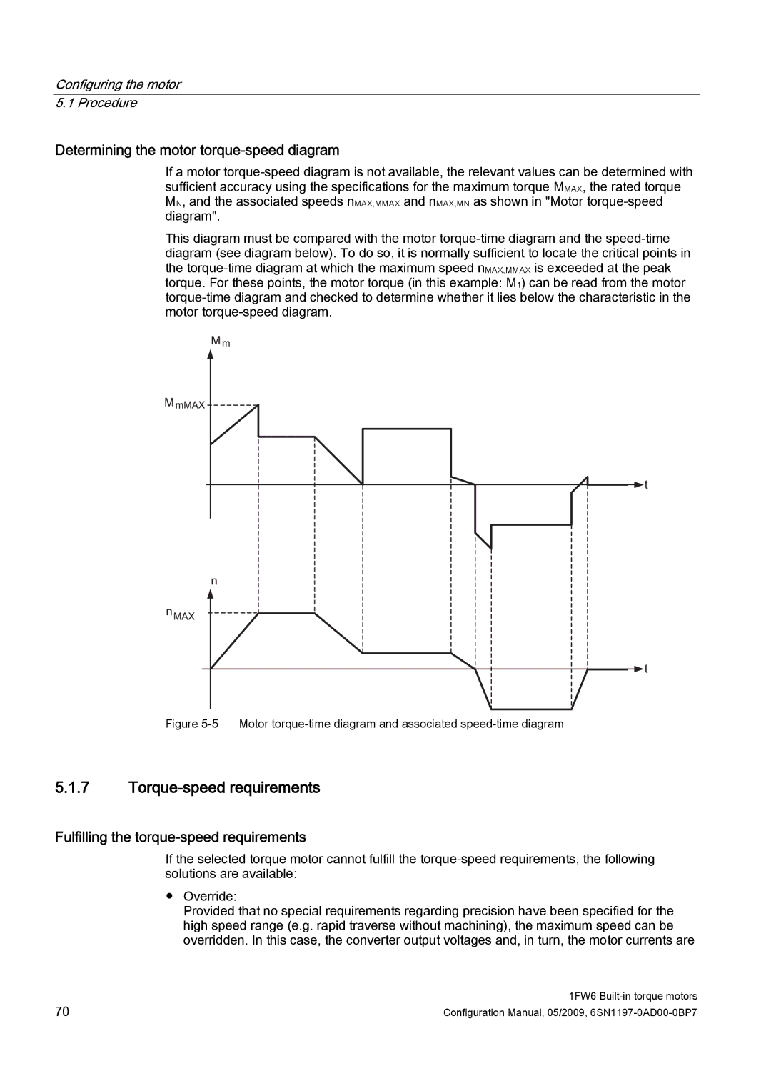 Siemens 611 configurationmanual Torque-speed requirements, Determining the motor torque-speed diagram 