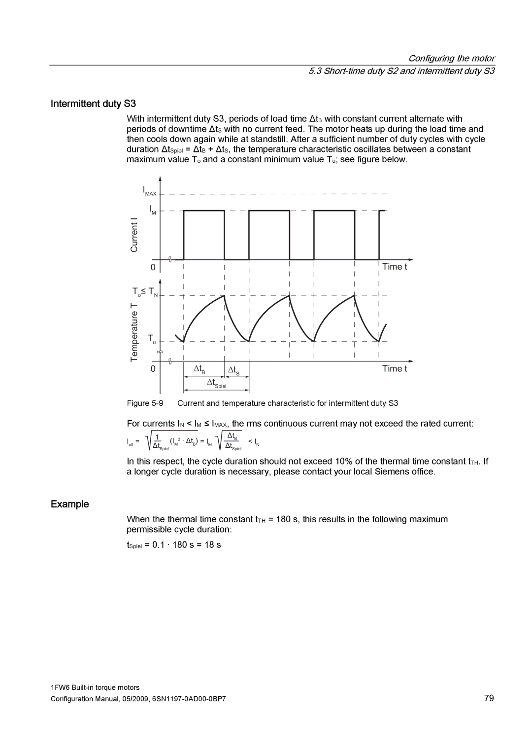 Siemens 611 configurationmanual Intermittent duty S3, 7HPSHUDWXUH 