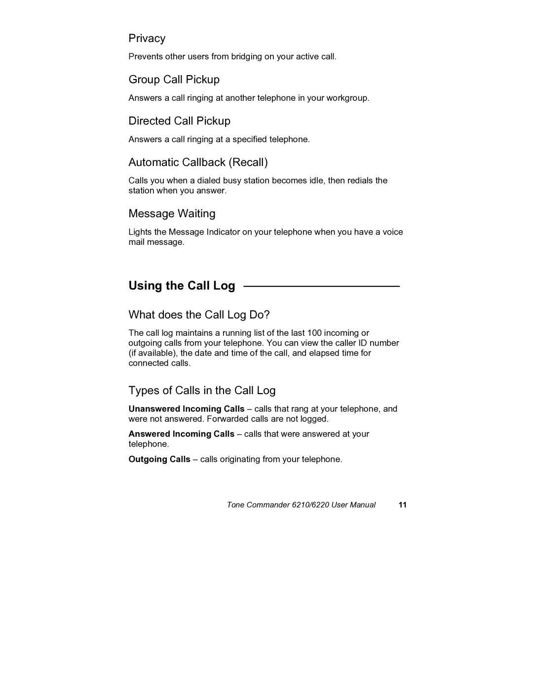 Siemens 6210, 6220 user manual Using the Call Log 